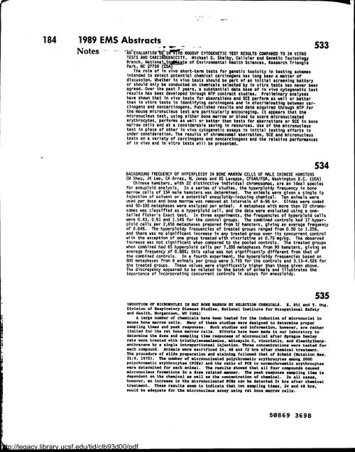 Environmental and Molecular Mutagenesis - Legacy Tobacco ...