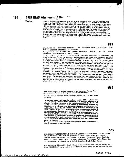 Environmental and Molecular Mutagenesis - Legacy Tobacco ...