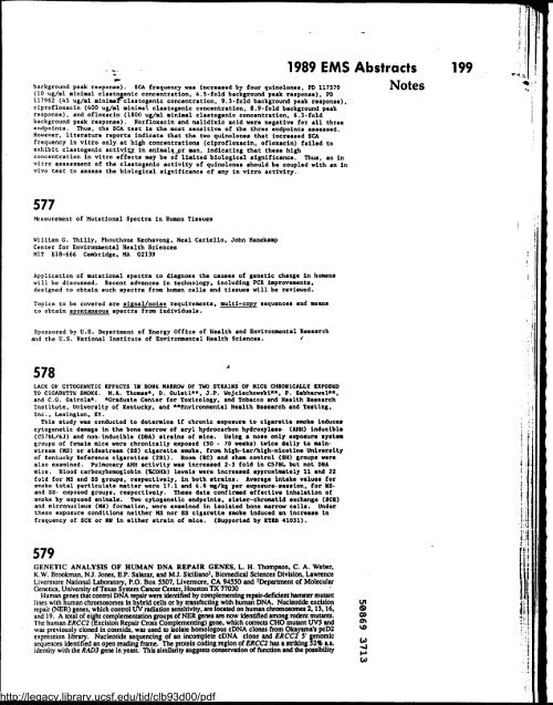 Environmental and Molecular Mutagenesis - Legacy Tobacco ...