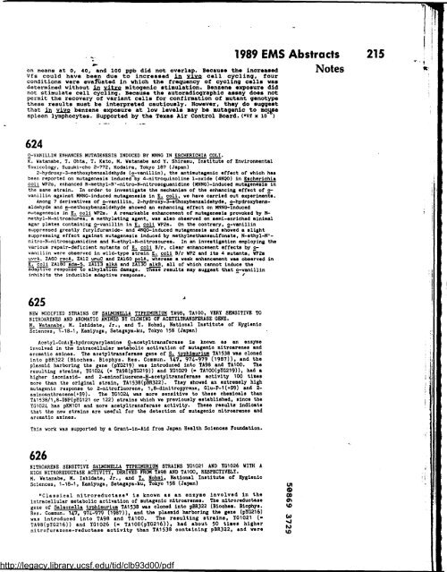 Environmental and Molecular Mutagenesis - Legacy Tobacco ...