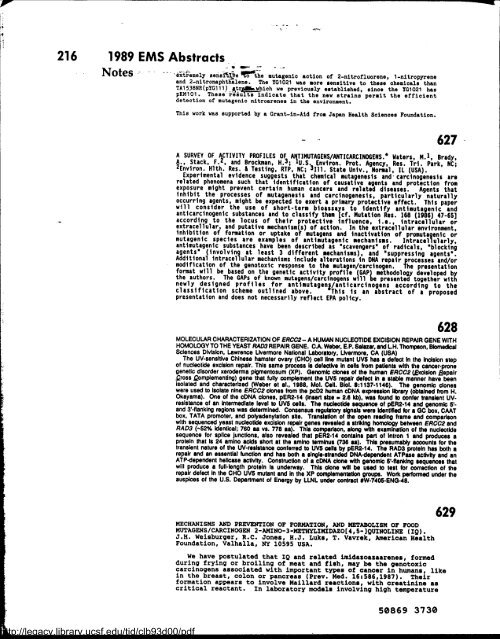 Environmental and Molecular Mutagenesis - Legacy Tobacco ...