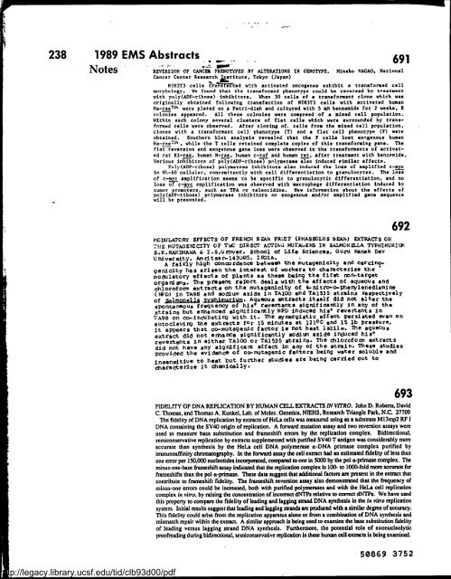 Environmental and Molecular Mutagenesis - Legacy Tobacco ...