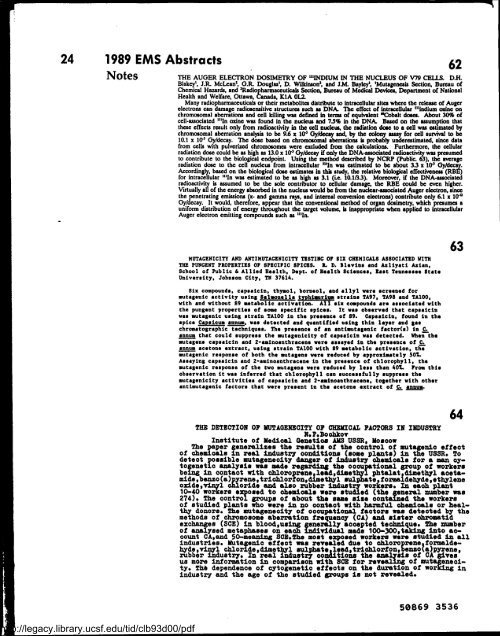 Environmental and Molecular Mutagenesis - Legacy Tobacco ...