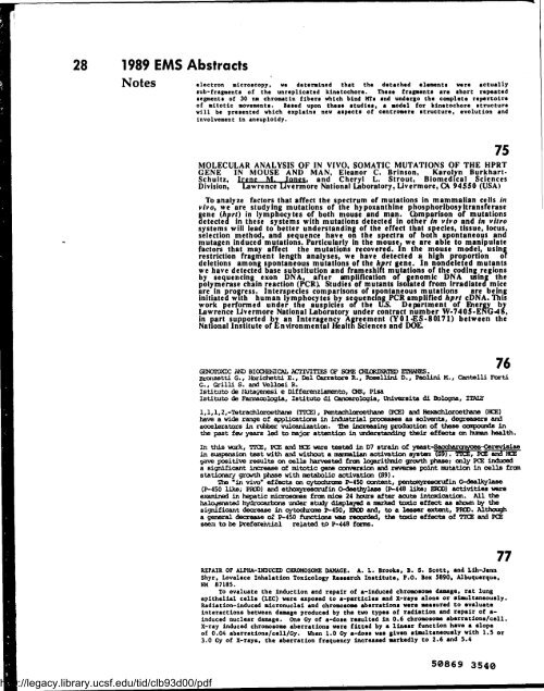 Environmental and Molecular Mutagenesis - Legacy Tobacco ...