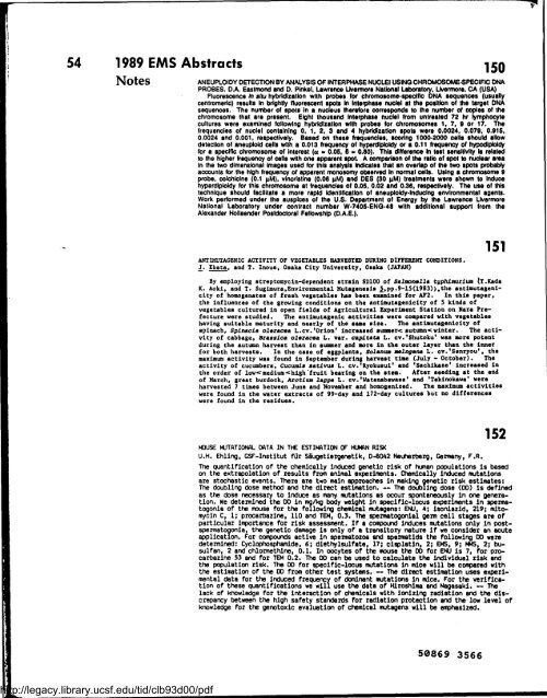 Environmental and Molecular Mutagenesis - Legacy Tobacco ...