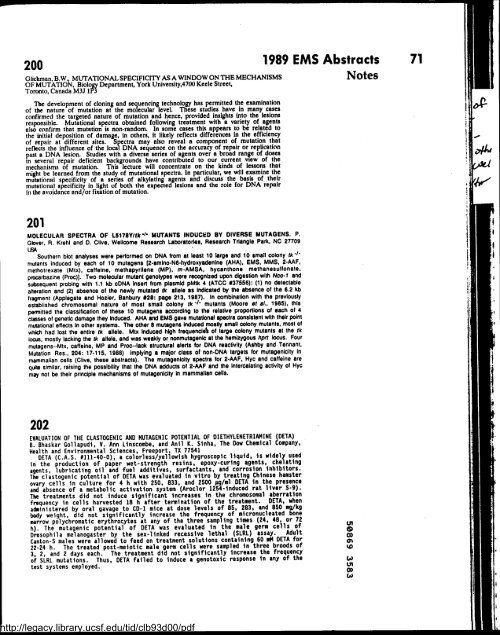 Environmental and Molecular Mutagenesis - Legacy Tobacco ...