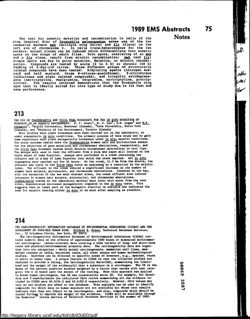 Environmental and Molecular Mutagenesis - Legacy Tobacco ...