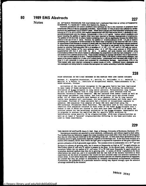 Environmental and Molecular Mutagenesis - Legacy Tobacco ...