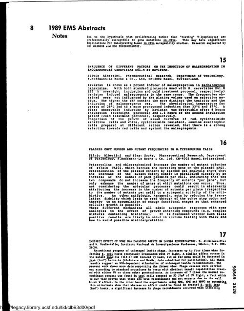 Environmental and Molecular Mutagenesis - Legacy Tobacco ...