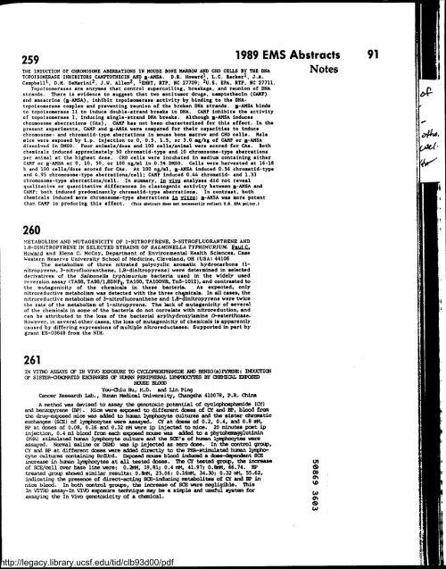 Environmental and Molecular Mutagenesis - Legacy Tobacco ...