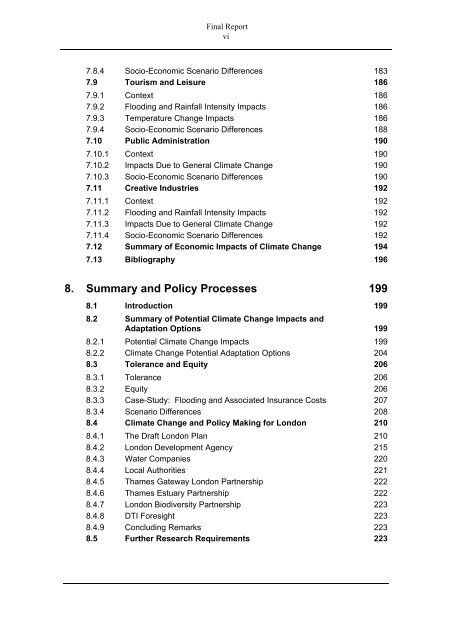 London scoping - ukcip