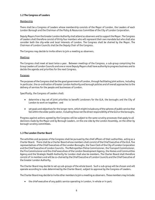 London City Charter - PDF - london.gov.uk - Greater London Authority