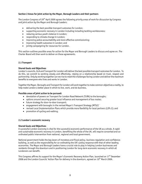 London City Charter - PDF - london.gov.uk - Greater London Authority