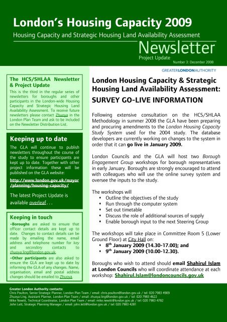 Newsletter 3 (December 2008) PDF - london.gov.uk - Greater ...