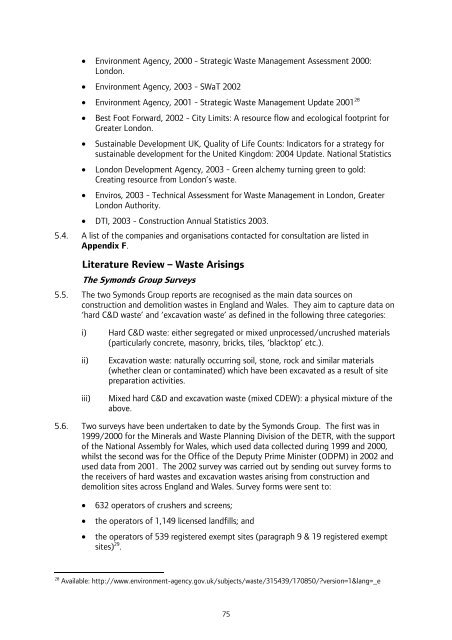 London Wider Waste Strategy - London - Greater London Authority