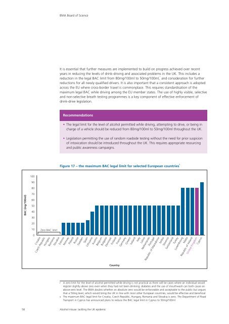 Alcohol misuse: tackling the UK epidemic - London