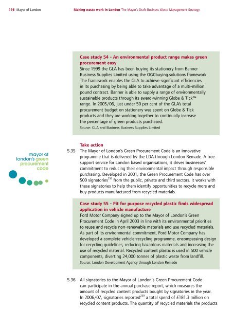 Draft Business Waste Strategy PDF - london.gov.uk - Greater ...