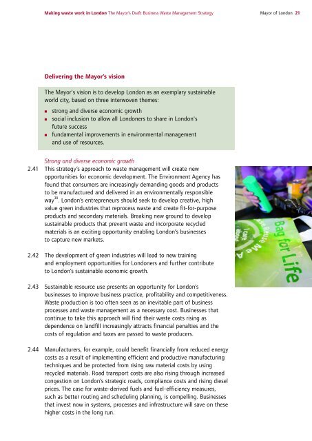 Draft Business Waste Strategy PDF - london.gov.uk - Greater ...