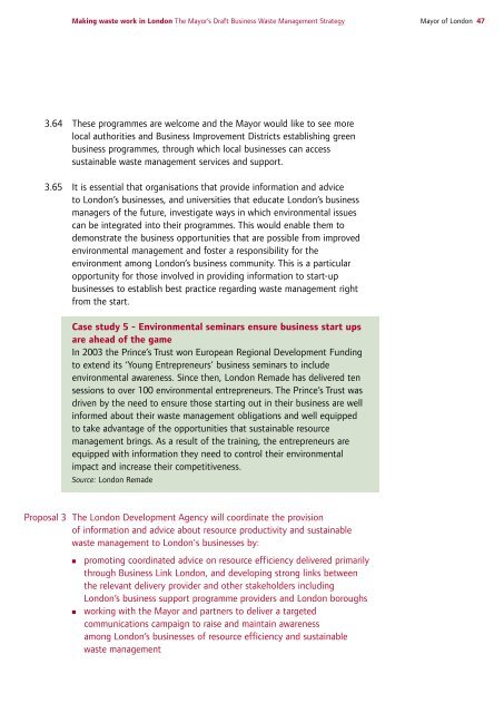 Draft Business Waste Strategy PDF - london.gov.uk - Greater ...