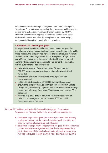 Draft Business Waste Strategy PDF - london.gov.uk - Greater ...