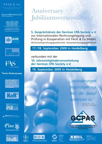 5. Gesprächskreis der German CPA Society eV