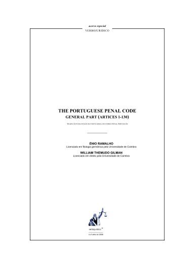 Criminal Code of Portugal (English version) - Legislationline
