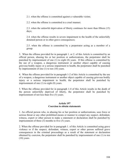 Criminal Code of Kosovo - Legislationline