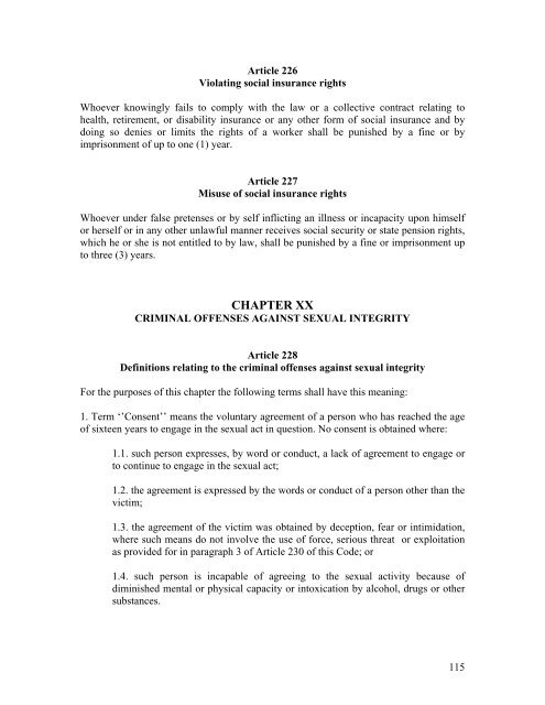 Criminal Code of Kosovo - Legislationline