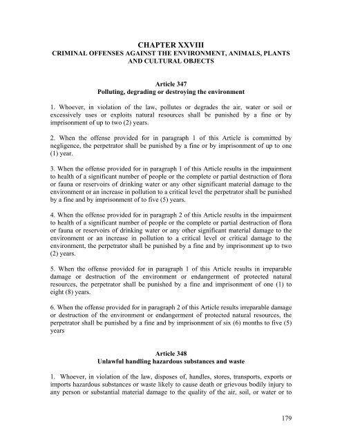 Criminal Code of Kosovo - Legislationline