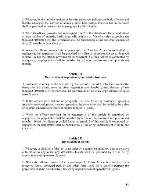 Criminal Code of Kosovo - Legislationline