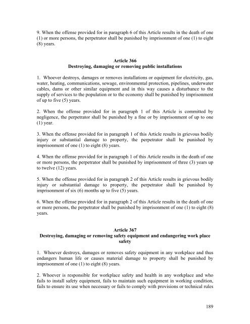 Criminal Code of Kosovo - Legislationline