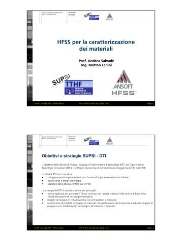 HFSS per la caratterizzazione dei materiali