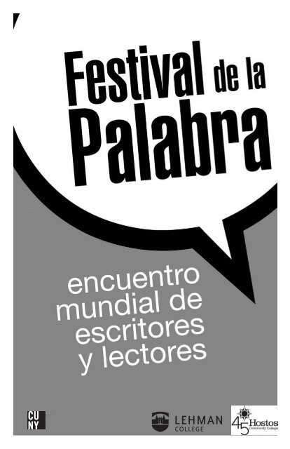 Festival De La Palabra Of Puerto Rico In New York - Lehman College