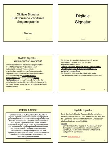 Digitale Signatur - Lehrer