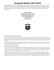 2007-2009 Undergraduate Bulletin (Updated as  - Lehman College