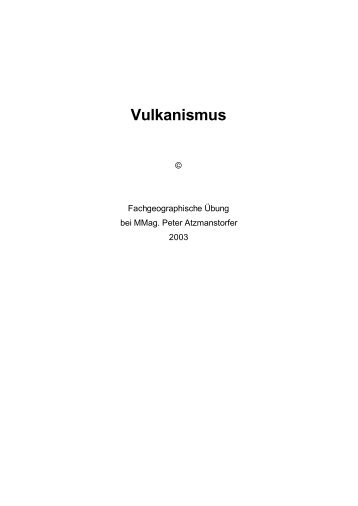 Vulkanismus - Lehrer