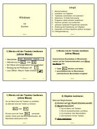 Windows Inhalt (ohne Maus) - lehrer