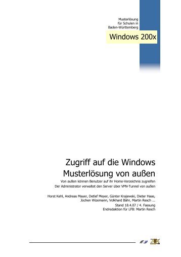 Zugriff auf die Windows Musterlösung von außen