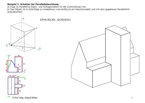 Schatten bei Parallelbeleuchtung - lehrer - Schule.at