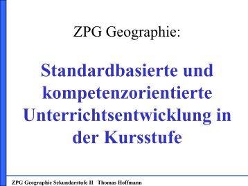 ZPG Geographie Sekundarstufe II Thomas Hoffmann
