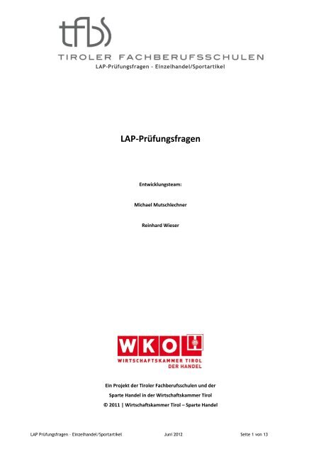 LAP-Prüfungsfragen