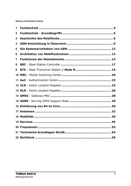 Funk- & Mobilenetze Grundlagen - Freie Lehrmittel