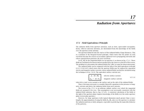 Ch.17: Radiation from Apertures