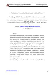 production of ethanol fuel from organic and food wastes - Leonardo ...