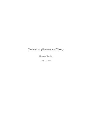 Calculus, Applications and Theory - Leipper Organizations