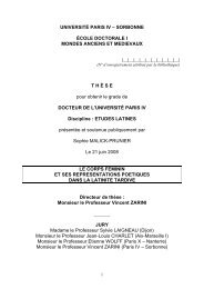 UNIVERSITÉ PARIS IV – SORBONNE ÉCOLE DOCTORALE I ...