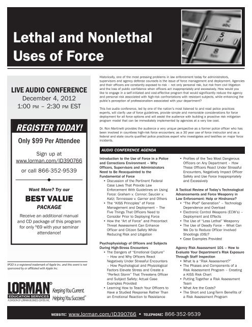 Lethal and Nonlethal Uses of Force - Amazon Web Services