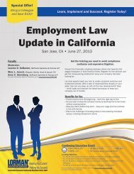 Employment Law Update in California - Amazon Web Services