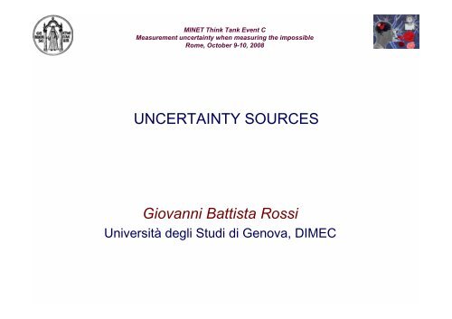 Giovanni Battista Rossi UNCERTAINTY SOURCES