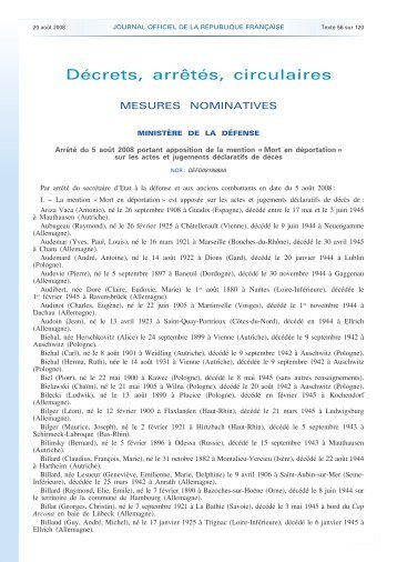 Décrets, arrêtés, circulaires